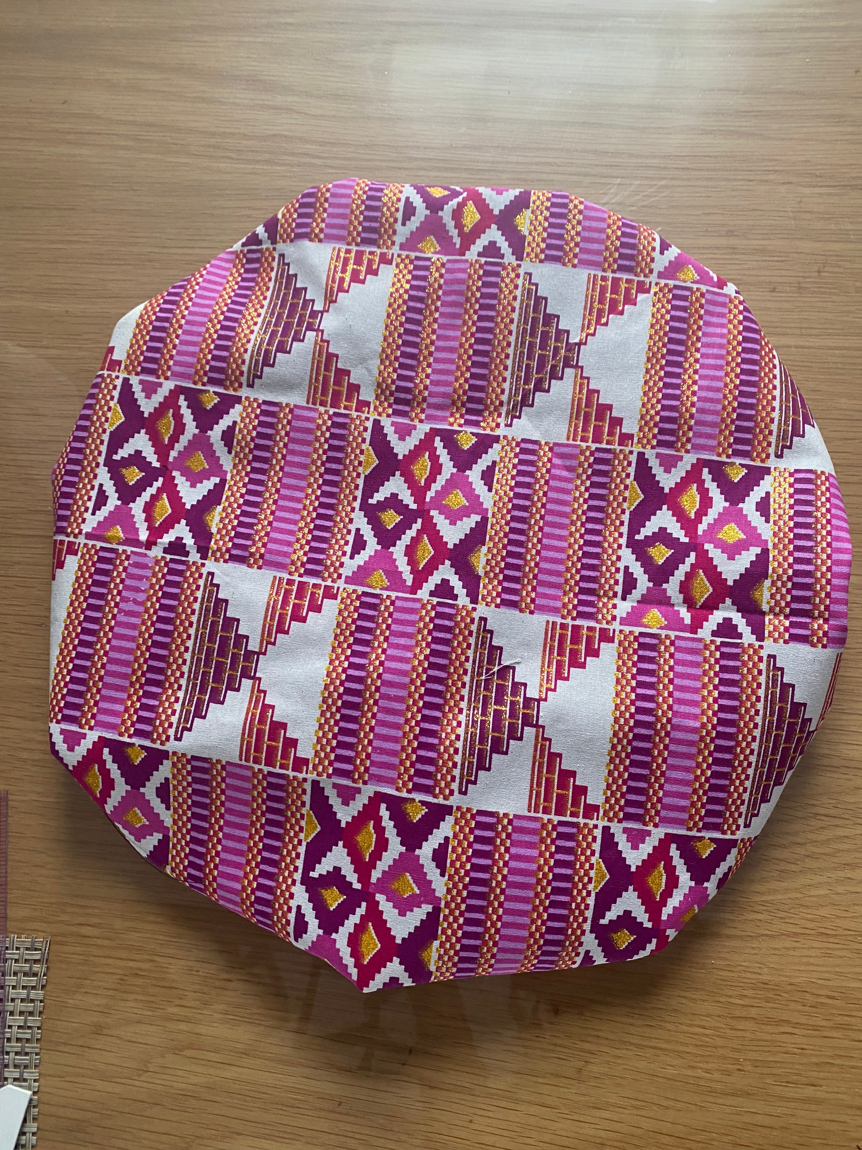 Bonnet en wax doublure satin