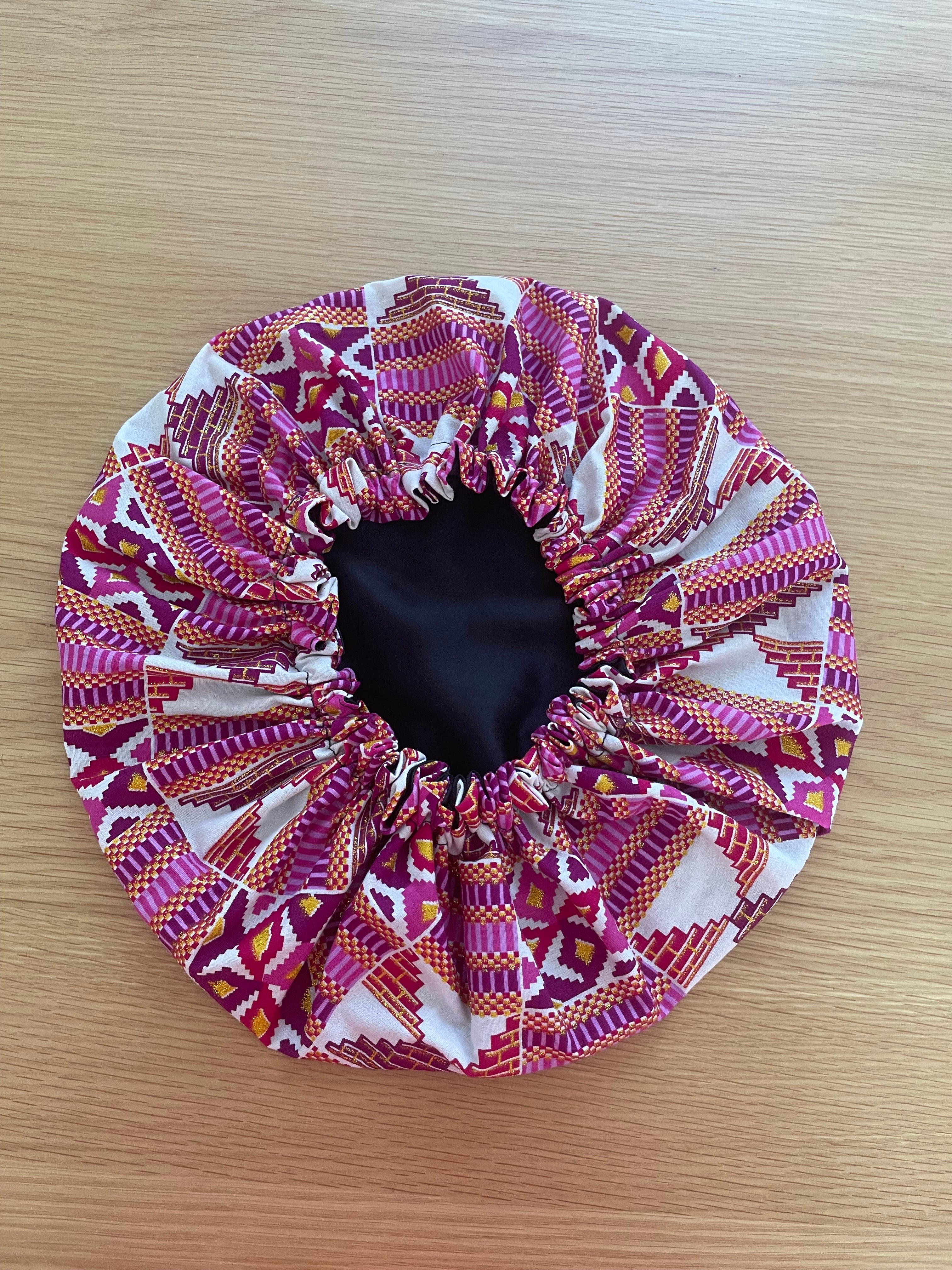 Bonnet en wax doublure satin