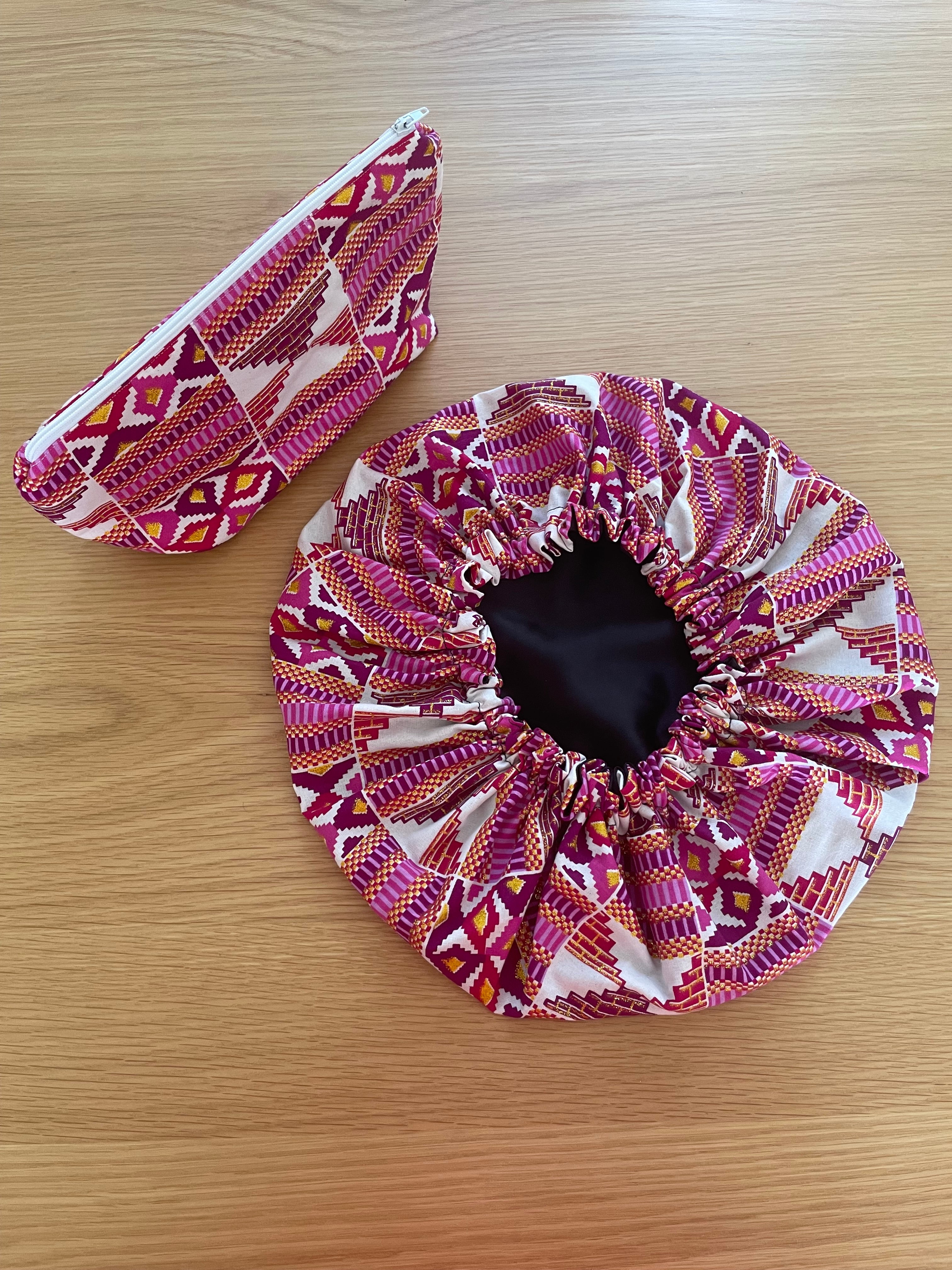 Bonnet en wax doublure satin