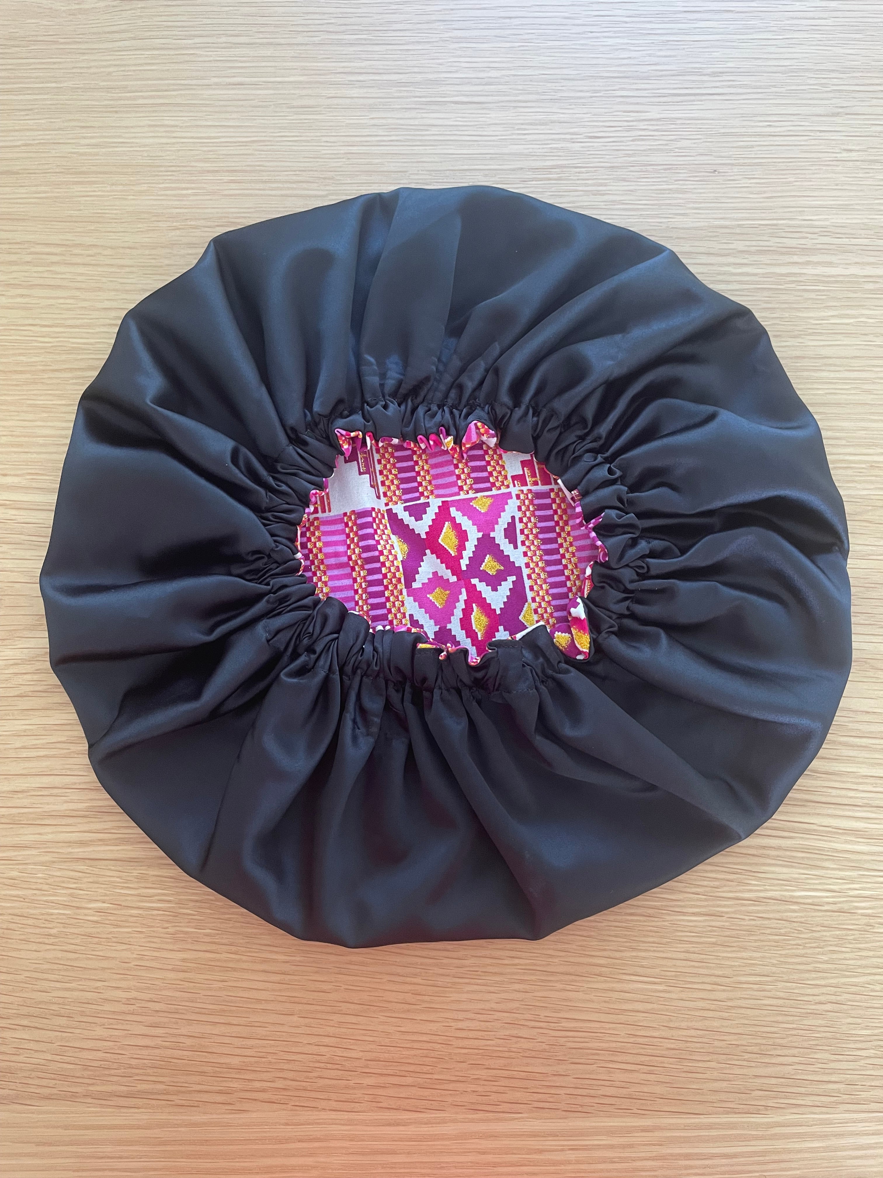 Bonnet en wax doublure satin