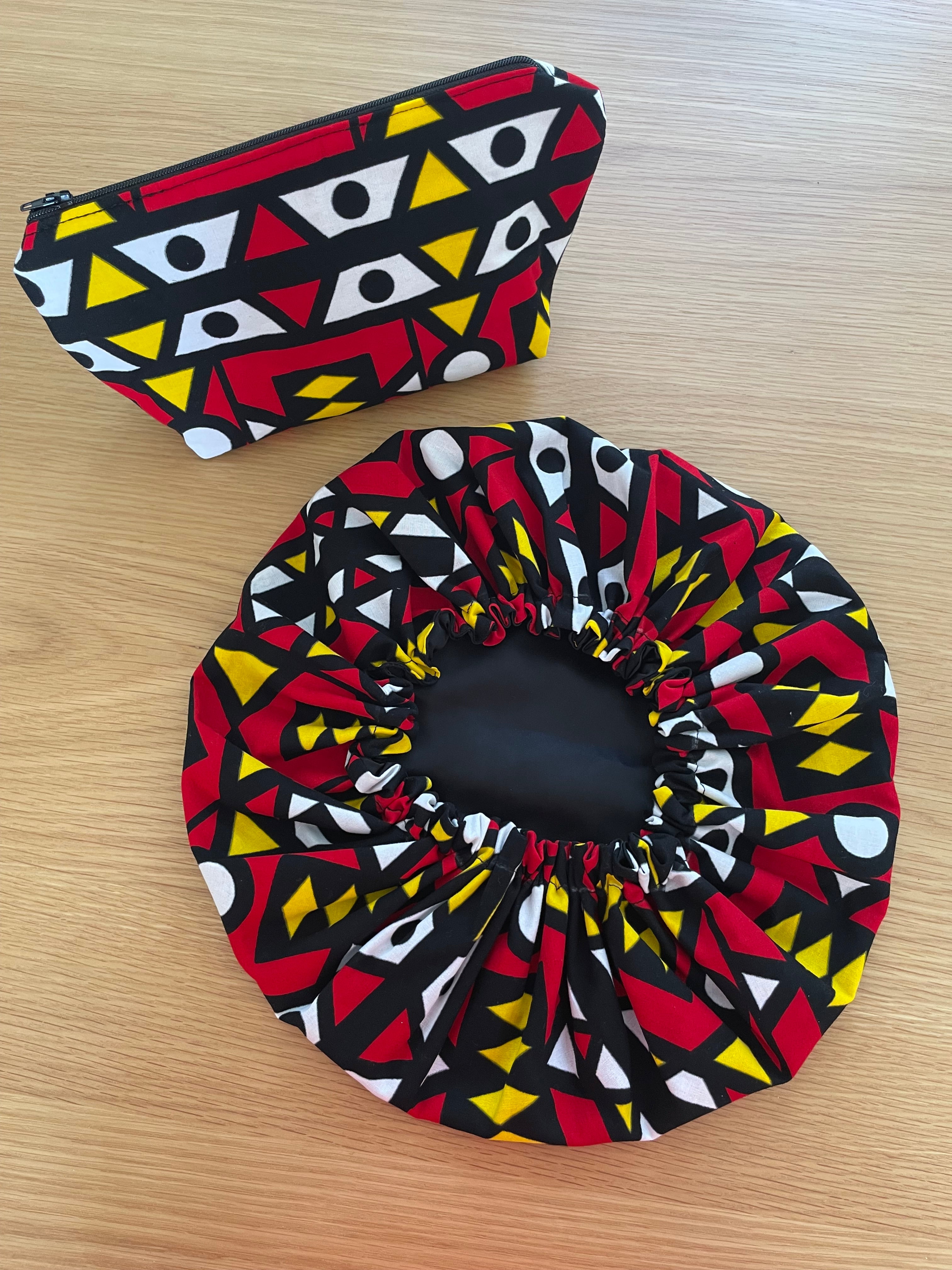 Bonnet en wax doublure satin