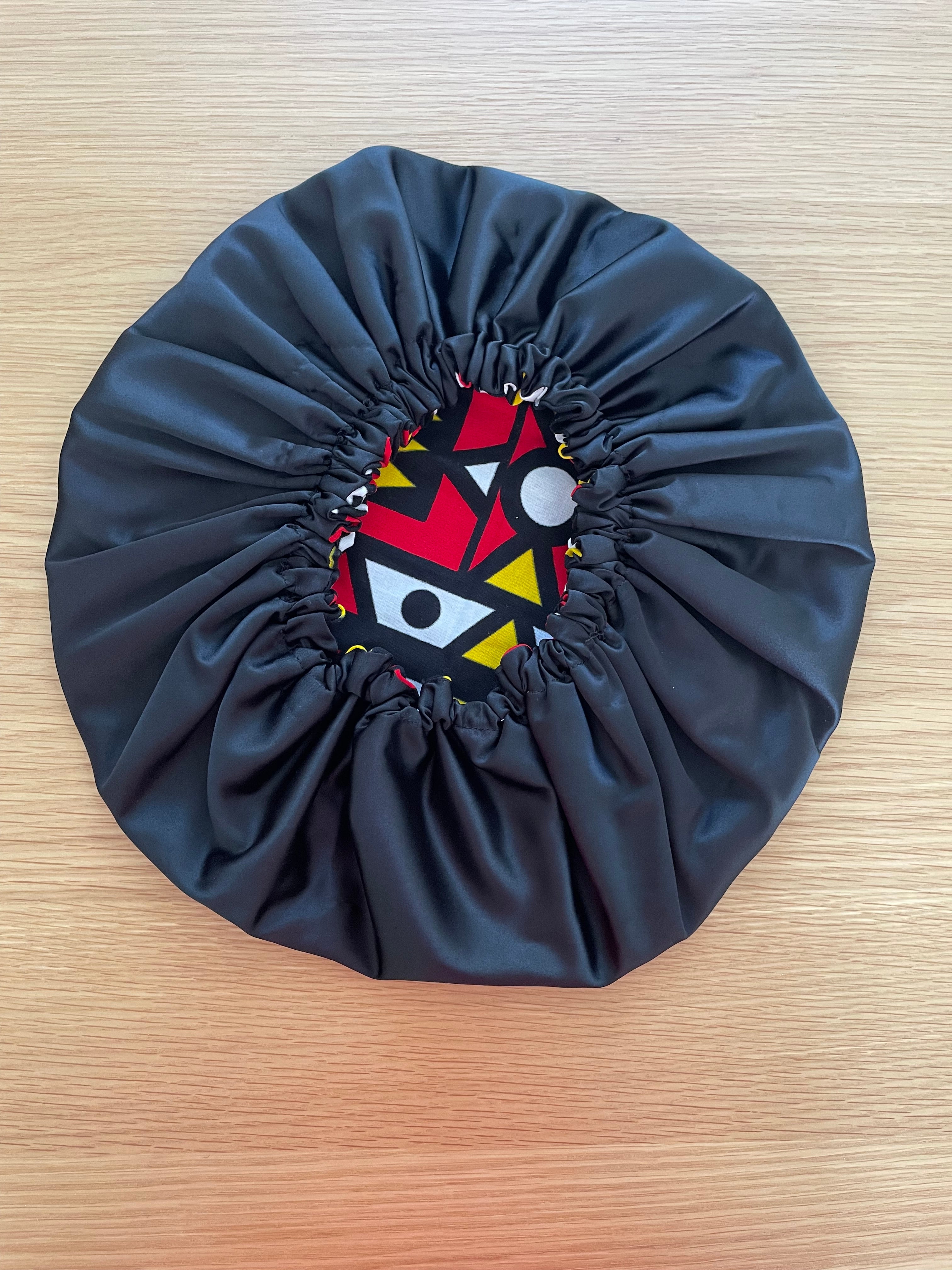 Bonnet en wax doublure satin