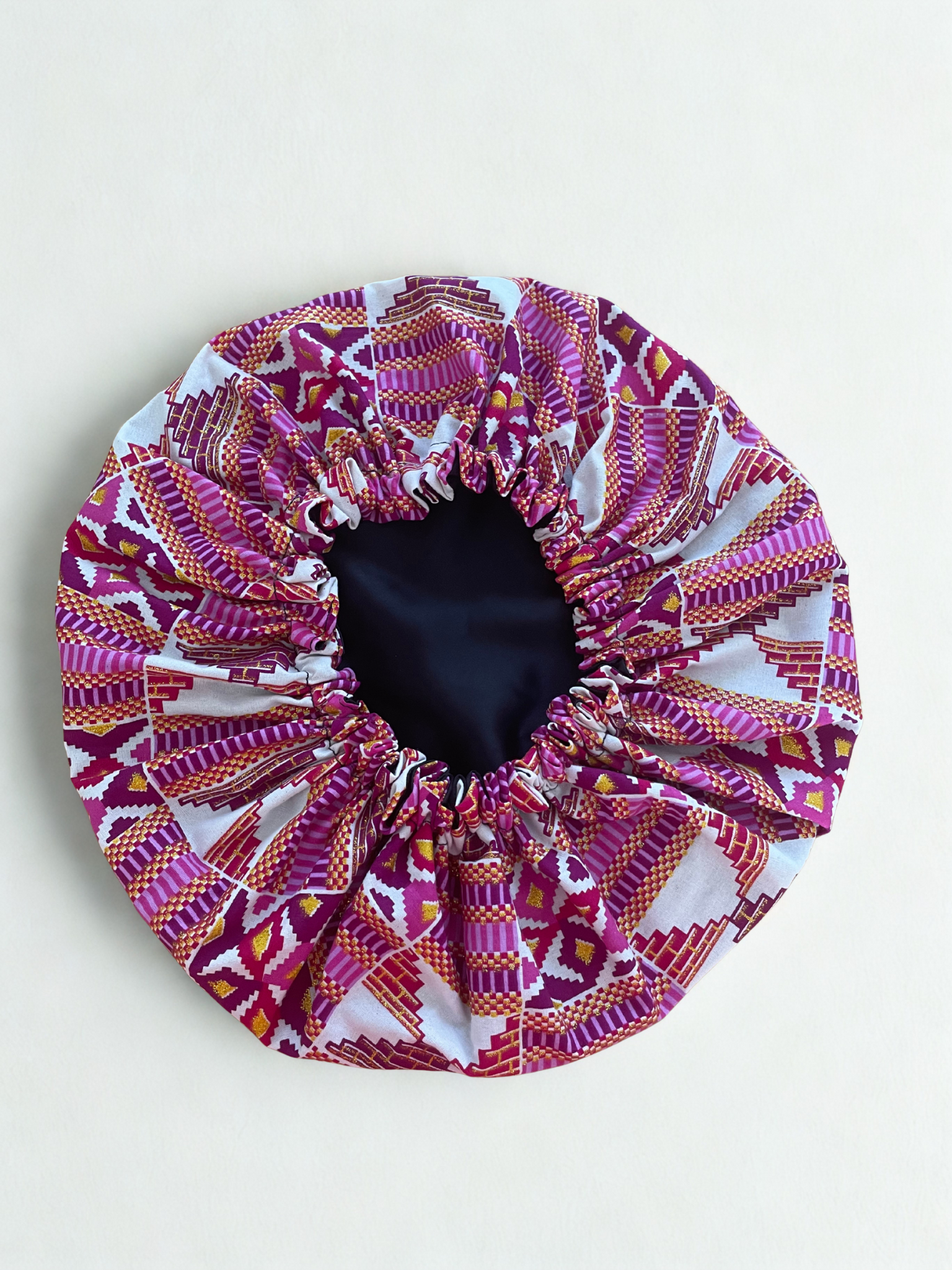 Bonnet en wax doublure satin